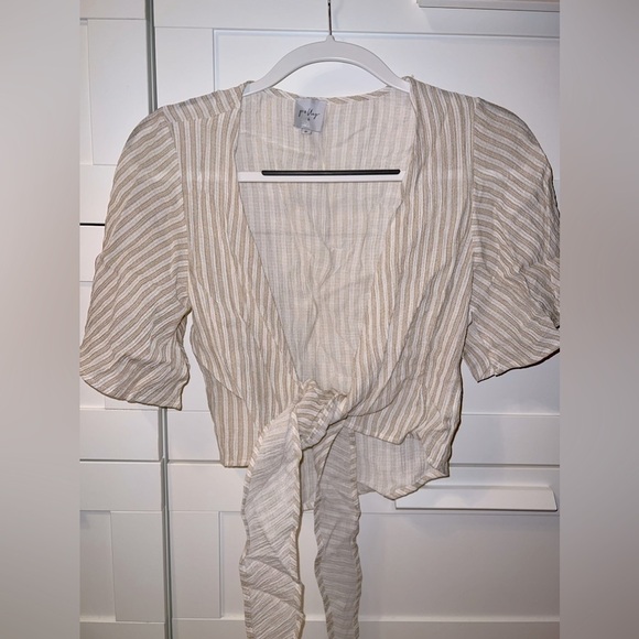 Princess Polly Striped Tie-Front Top - Picture 2 of 4